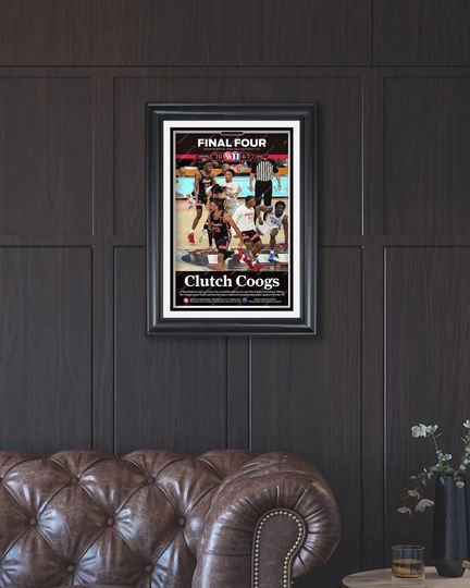 2025 Houston Cougars' Final Four Victory: "Clutch Coogs" UNFRAMED Poster