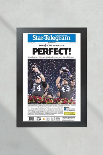 2011 Rose Bowl TCU Defeats Wisconsin 'PERFECT!' (NO FRAMED) Poster