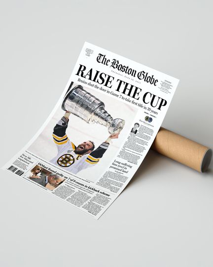 2011 Boston Bruins Stanley Cup Boston Globe (NO FRAMED) Poster