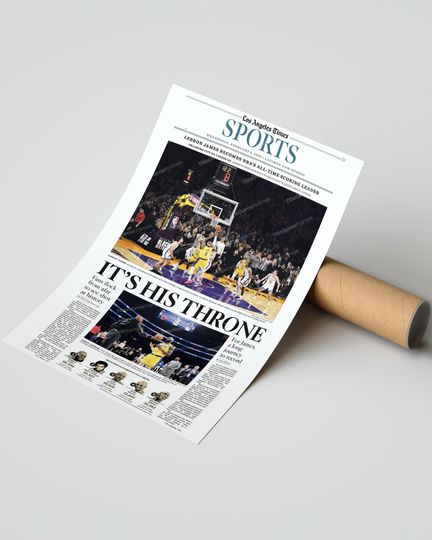 2023 Lebron James Breaks NBA All Time Scoring Record (NO FRAMED) Poster