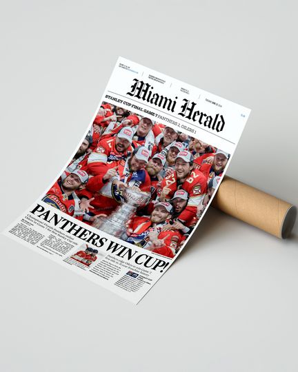 2024 Florida Panthers Stanley Cup Champions 'PANTHERS WIN CUP!'  (NO Framed) Poster