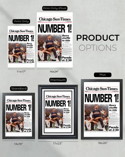 1986 Chicago Bears Super Bowl champions  (NO Framed) Poster