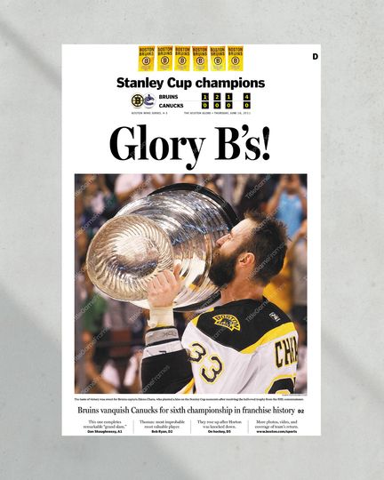 2011 Boston Bruins Stanley Cup Champions "Glory B's!"