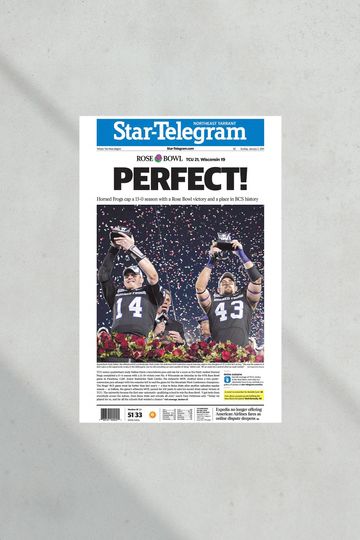 2011 Rose Bowl TCU Defeats Wisconsin 'PERFECT!' (NO FRAMED) Poster