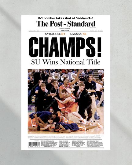 2003 Syracuse Orangemen NCAA College Basketball Champions