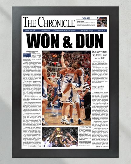 2001 Duke Blue Devils NCAA College Basketball National Champions