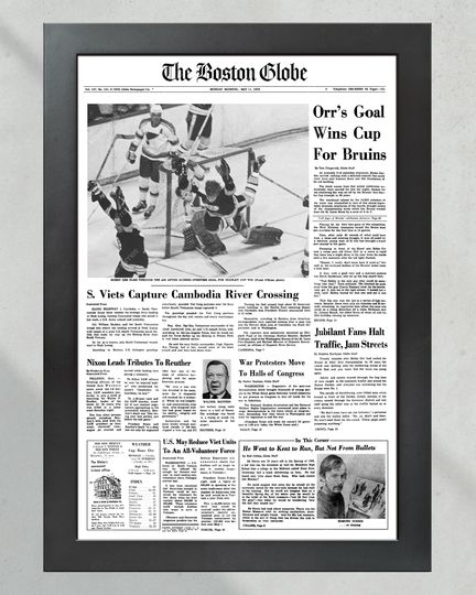 1970 Boston Bruins Stanley Cup Champion  (NO Framed) Poster