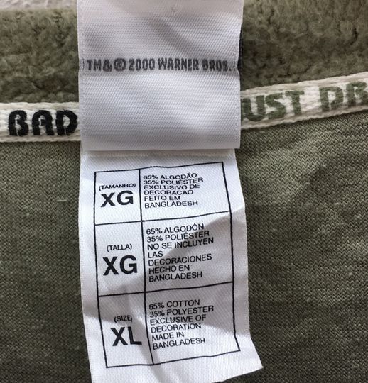 Rare!!! Looney Tunes Big Logo Spell Out Embroidery Sweatshirt Pullover