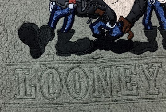 Rare!!! Looney Tunes Big Logo Spell Out Embroidery Sweatshirt Pullover