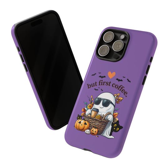 Cute Ghost Coffee Case, Pumpkin Latte Lover, Spooky Season