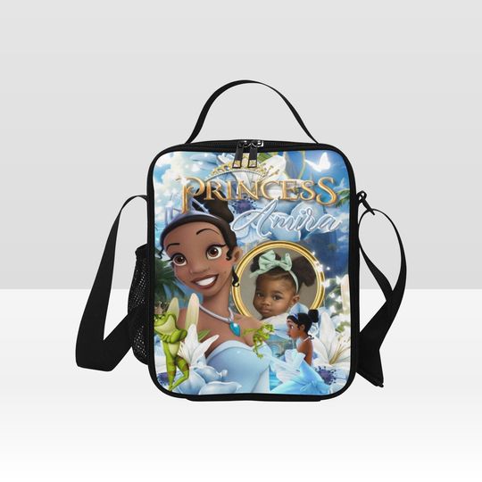 Princess Tiana and the Frog Frame Personalized Backpack, Custom Name Backpack, Backpack for Kids 14in