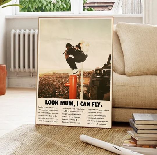 Travis Cactus Look Mom I Can Fly Poster