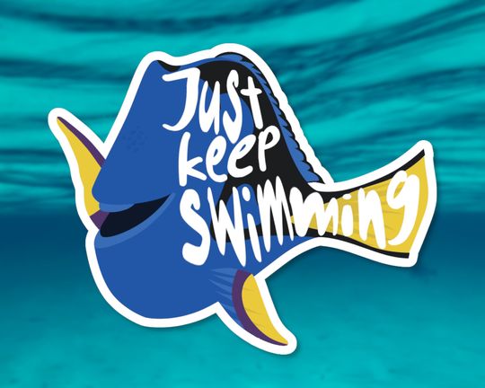 Finding Nemo Dory Sticker | Just Keep Swimming Sticker