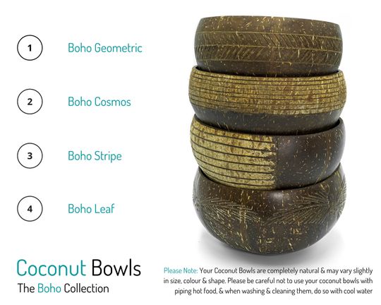 Natural Coconut Bowls & Spoons