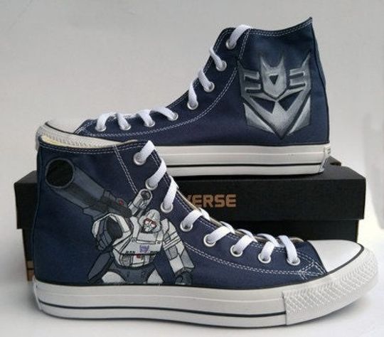 Transformers and Decepticon Custom Hand Painted Shoes