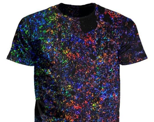 Lightning Rainbow Galactic Celestial Psychedelic Colorful Vibrant 3D Premium Crewneck T-Shirt