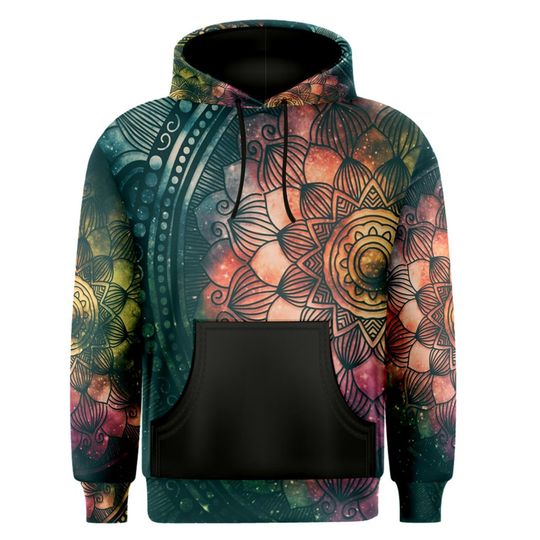 Colorful mandala abstract background flower 3D Hoodie