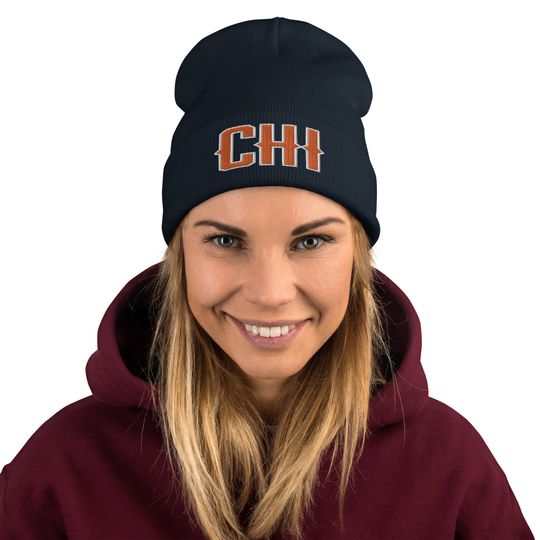 Chicago Football Retro CHI Winter Beanie Cap Hat