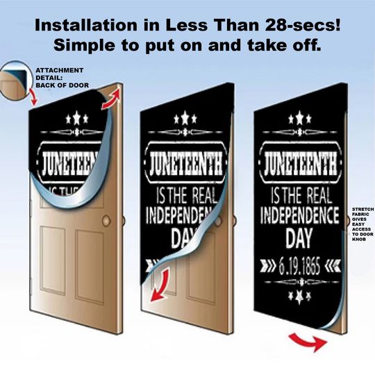 Juneteenth Door Cover - Juneteenth Decorations - African American Decor - Freedom Day - 1865 Juneteenth Decor