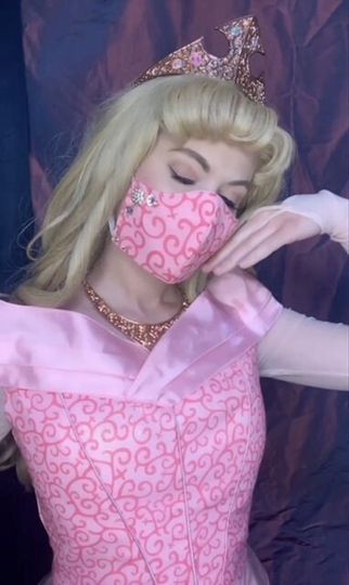 Sleeping Beauty Aurora Park Inspired Face Mask