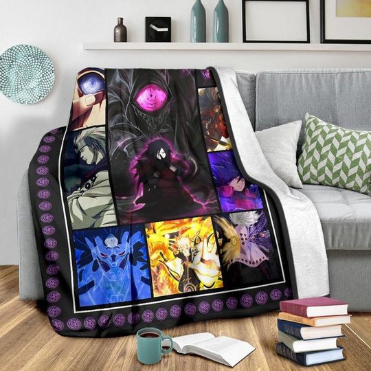 Madara Uchiha NARUT0 Sherpa Fleece Blanket
