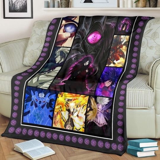Madara Uchiha NARUT0 Sherpa Fleece Blanket