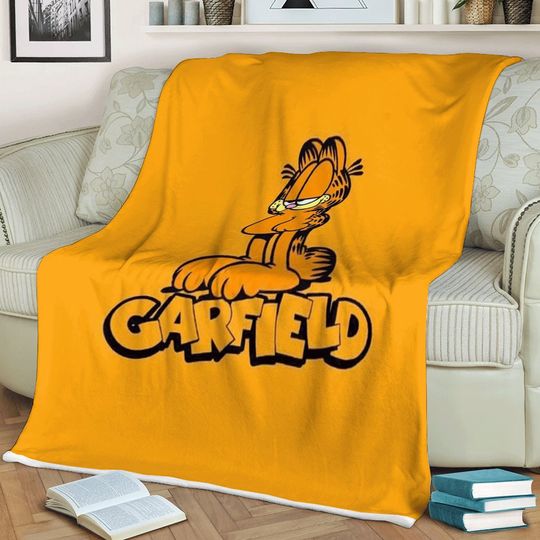 Garfield Orange Cartoon Fan Fleece Blanket