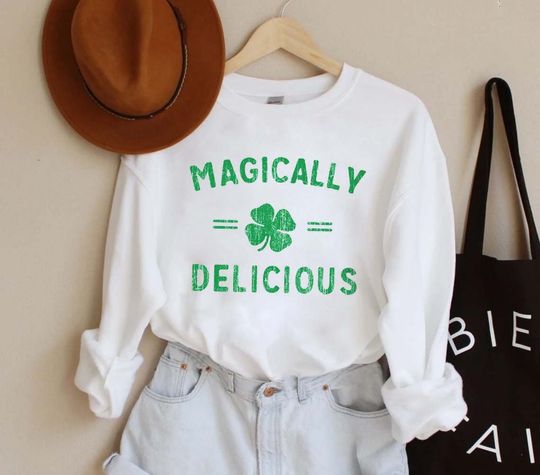 Vintage St Patricks Day Sweatshirt, Magically Delicious Sweatshirt