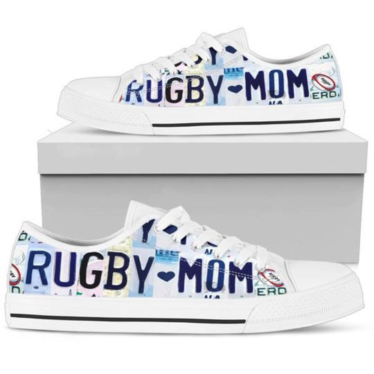 Rugby Mom Low Top Shoes for Women's, Personalized Gifts for mothers day
