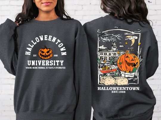 Halloweentown 1998 Back and Front Sweatshirt, Retro Halloween