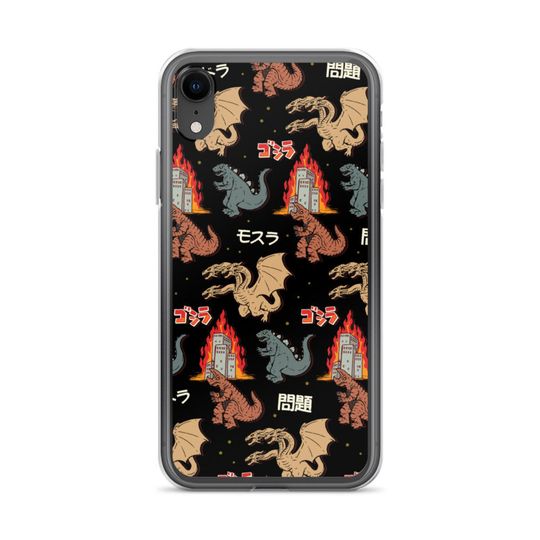 god zilla And Friends Japanese Monsters iPhone Case