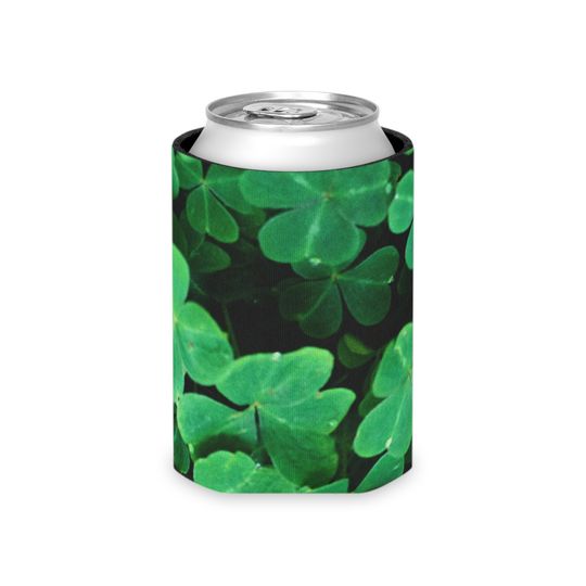 Shamrocks Clovers St. Patrick's Day Can Cooler