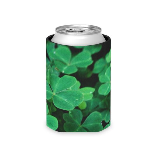 Shamrocks Clovers St. Patrick's Day Can Cooler