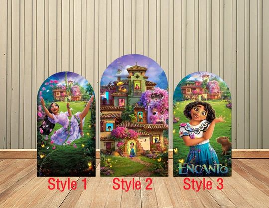 Disney Encanto Kids Party Arch Backdrop Cover Photobooth Cloth Children Birthday Arch Wall Decor Cover