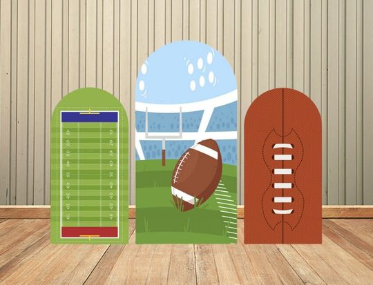 American Football Arch Backdrop Cover, Boy Birthday Party Photography Background Custom Birthday Party Backdrop Decoration Supplies