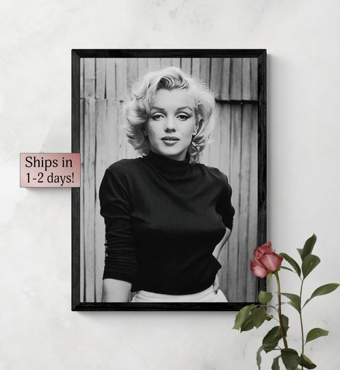 Marilyn Monroe, Marilyn Monroe Print, Marilyn Monroe poster, Vintage Black and White photo