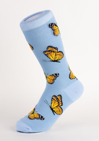 Butterfly Socks Women, Monarch Socks, Fun Cool Crazy Funky Socks, Great Women Gift