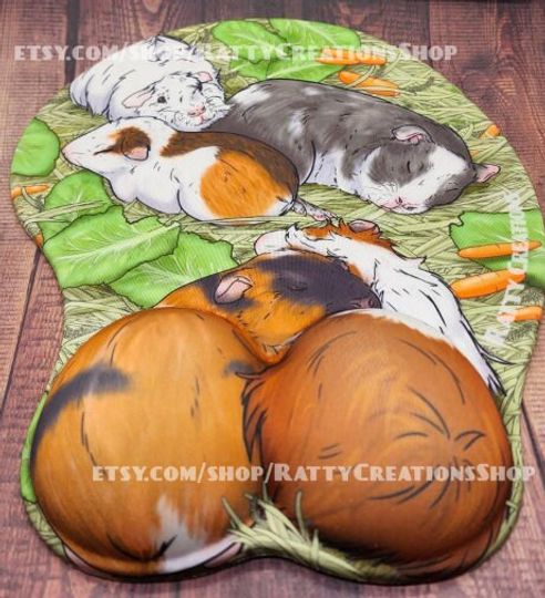 Guinea Pigs-  Padded Booty | Pecs | Eggs Ergonomic Mousepads Wrist Rest
