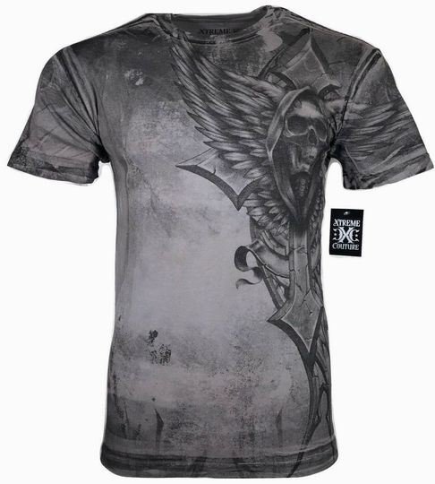 XTREME COUTURE by AFFLICTION Men T-Shirt Last Scream  Biker