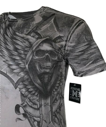 XTREME COUTURE by AFFLICTION Men T-Shirt Last Scream  Biker