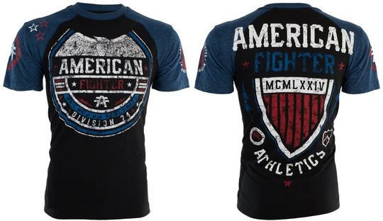 American Fighter Sherman Eagle Black Athletic Fit T-shirt