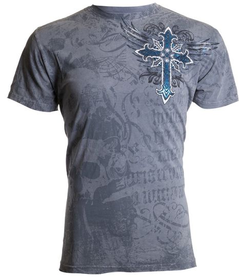 ARCHAIC Men's Short Sleeve RED FLAG Crewneck T-Shirt