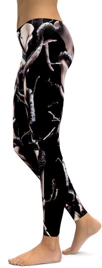 Black Skeleton Leggings, Scary Outfit Halloween Leggings