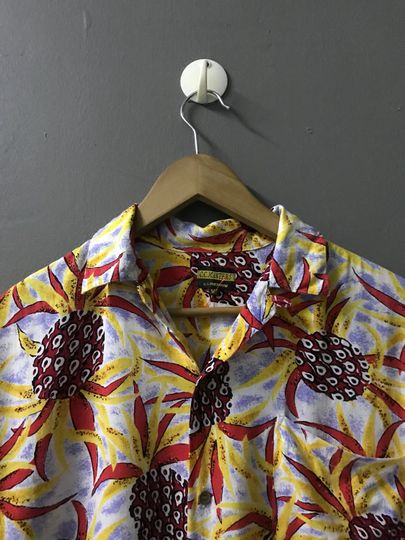 cc master by l pherrow hawaiian rayon shirt japanese brand medium sun surf