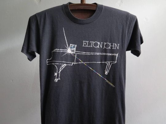 Vintage Elton John T Shirt Elton John World Tour 80s T Shirt