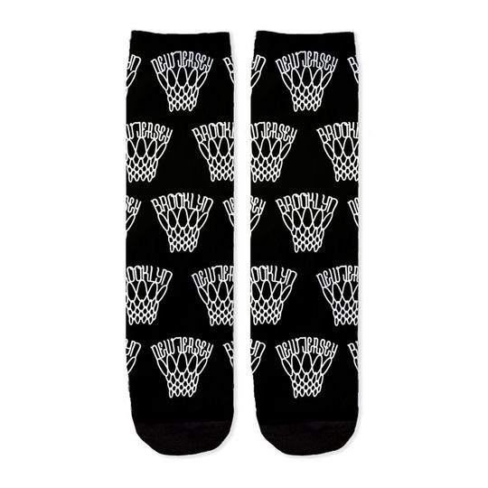 Brooklyn Basketball Net New Jersey Vintage Logo Socks