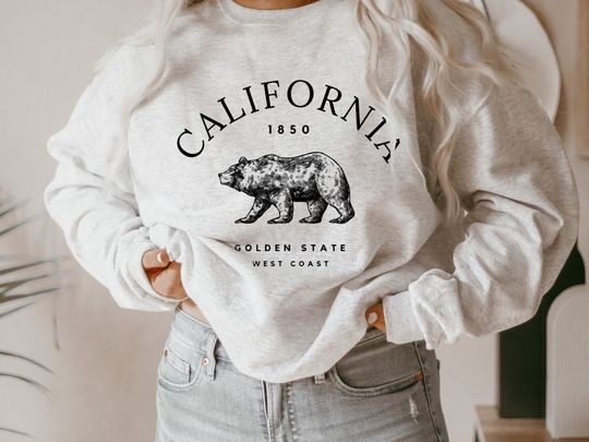 California Bear Sweatshirt, California Sweatshirt Women, California Shirt
