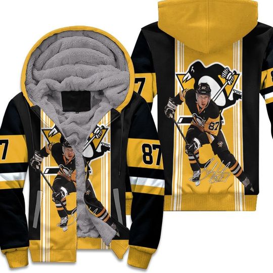 Pittsburgh Penguins Sidney Crosby 87 Signed Fan 3D Zip Hoodie