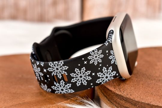Black and White Snowflake Watch Band for Apple Watch