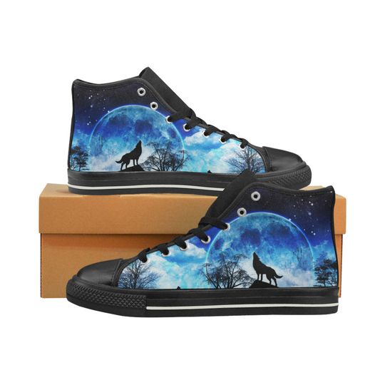 Wolf Howling Men's High Top Sneaker